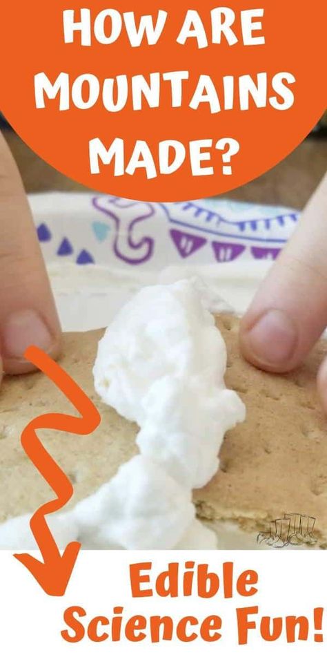 A fun simple science experiment that it's safe to eat to teach kids how plate tectonics make mountains and the different boundaries formed. Rock Cycle For Kids, Geology Activities, Edible Science, Simple Science Experiments, Layers Of The Earth, Books Clipart, Simple Science, Science Experiments For Kids, Earth Space