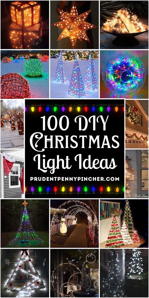 Outdoor Christmas Light Ideas, Outdoor Xmas Lights, Diy Christmas Light Decorations, Light Decoration Ideas, Christmas Light Decorations, Outdoor Christmas Light Displays, Light Up Christmas Decorations, Diy Christmas Yard Decorations, Exterior Christmas Lights