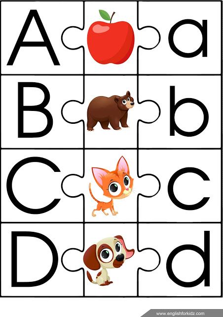 English alphabet puzzle, ESL game for children Alphabet Word Wall Cards, English Games For Kids, Abc Puzzle, Alphabet Puzzle, Classroom Goals, Esl Games, Esl English, Alphabet Puzzles, Learning English For Kids