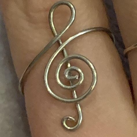 Handmade treble clef ring. Wire ring. #music... - Depop Treble Clef Ring, Music Ring, Simple Crafts, Ring Wire, Wire Ring, Treble Clef, Wire Rings, Ring Handmade, Crafts To Sell