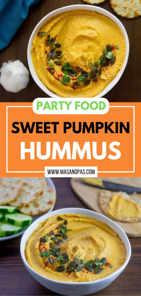 Indulge in the flavors of fall with our Sweet Pumpkin Hummus recipe! 🍂🎃 This creamy, spiced hummus is a delightful twist on a classic dip, perfect for autumn gatherings. Pair it with fresh veggies or pita chips for a tasty seasonal snack. #PumpkinHummus #FallRecipes #AutumnFlavors Easy Family Meals Kids, Hummus Dip Recipe, Pumpkin Hummus Recipe, Healthy Halloween Food, Creamy Pumpkin Soup, Awesome Appetizers, Pumpkin Hummus, Hummus Dip, Easy Hummus