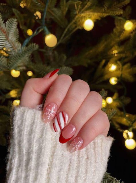 Christmas Nails Ideas, Teen Nails, 2024 Nails, Cute Christmas Nails, Winter Nails Acrylic, Christmas Nails Easy, Christmas Gel Nails, Holiday Nail, Simple Gel Nails