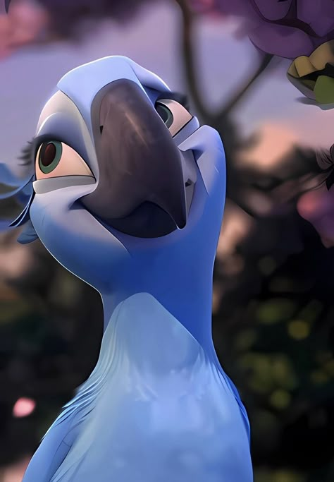 Rio Jewel Fanart, Blue Disney Aesthetic, Blue From Rio, Rio Movie Aesthetic, Rio Movie Aesthetic Wallpaper, Rio Movie Fanart, Jewel Rio, Rio 2 Characters, Rio Characters