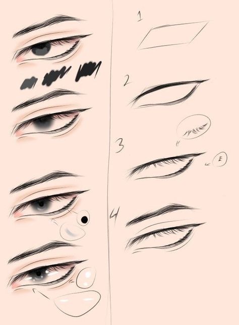 #digitalart #artist #oc #charcterdesign #art #illistration #procreate #digitalartist #howtodraw #anime #manga #reference #poses #inspo #trendy Eyes Tutorial Drawing Step By Step, How To Draw Eye Step By Step, Drawing Eye Easy, How To Draw Boys Eyes, How To Draw A Eye Step By Step, Eye Sketch Reference, Realistic Eye Drawing Step By Step, Drawing Eyes Easy, Easy To Draw Eyes