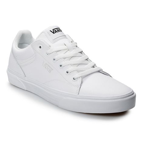 Vans® Seldan Men's Leather Skate Shoes | Kohls Best Sandals For Men, Leather Vans, White Shoes Men, Tenis Vans, Women Skates, White Sneakers Men, Vans White, White Leather Sneakers, Winter Sneakers