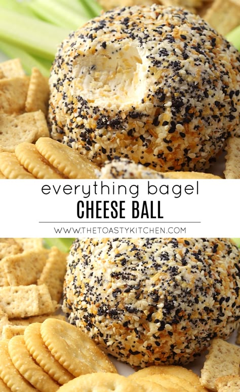 Everything Bagel Cheese Ball, Cheese Ball Recipes Easy, Bagel Chips, Everything Bagel Seasoning, Bagel Seasoning, Ball Recipes, Cheese Ball Recipes, Cold Appetizers, Cheese Balls