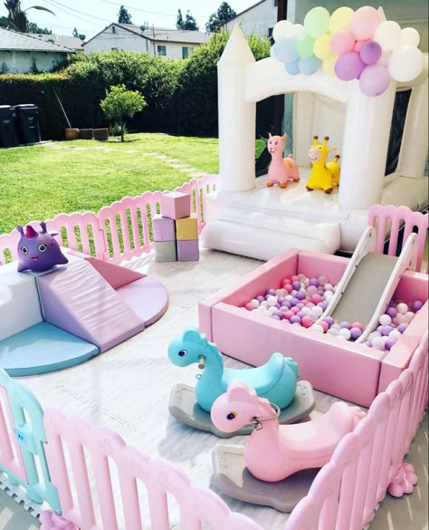 1st Birthday Play Ideas, First Birthday Soft Play, Soft Play Birthday Party Diy, Soft Play Party Set Up, Birthday Party Play Area, Soft Play Business Ideas, Soft Play Set Up Ideas, Softplay Birthday Party, First Birthday Play Area