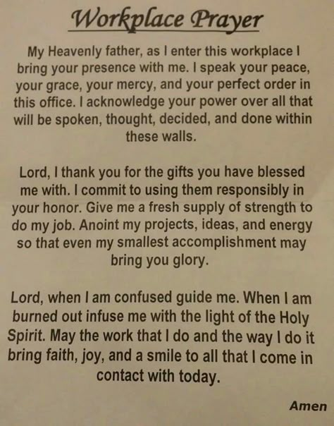 Work prayers Prayers For Coworkers, Prayers Before Work, Protection At Work, Prayers For Healthcare Workers, Prayers For My Co Workers, Prayer Of Protection From Evil, Prayers For Jealousy, Prayer For Removing People, Prayers For Enemies At Work