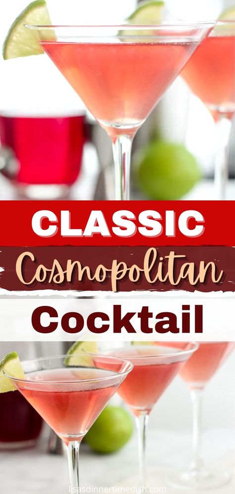 This Classic Cosmopolitan Cocktail recipe is really easy to make. It’s slightly sweet and has the perfect balance of fruity flavor. Try it out now! Classic Cosmopolitan Cocktail recipe | Classic Cosmopolitan Cocktail easy to make | Easy Cosmopolitan Recipe, Batch Cosmopolitan Recipe, Pitcher Of Cosmos Recipe, Perfect Cosmopolitan Recipe, Classic Cosmopolitan Recipe, Carnival Drinks, Cosmopolitan Drink Recipe, I Am Poison, The Perfect Martini