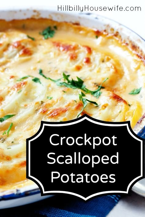 Crockpot Scalloped Potatoes, Scalloped Potato Recipe, Potatoes Crockpot, Scalloped Potatoes Crockpot, Scalloped Potato, Crock Pot Potatoes, Crock Pot Food, Scalloped Potatoes Cheesy, Scalloped Potato Recipes