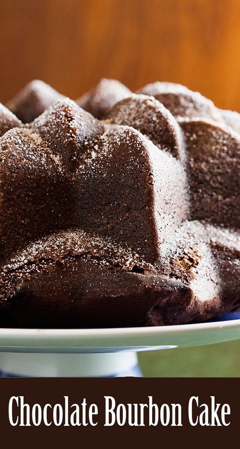 Pumpkin Cream Cheese Bundt, Bourbon Cake Recipe, Bourbon Dessert, Chocolate Bourbon Cake, Boozy Baking, Bourbon Cake, Cream Cheese Bundt Cake, Bourbon Chocolate, Bundt Recipes