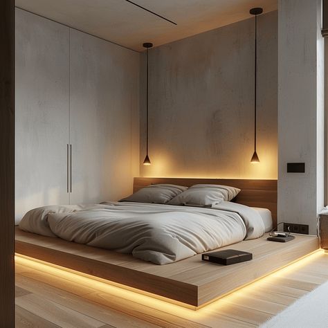 Hotel Bedroom Design Modern, Japandi Bedroom Interior, Boho Minimal Bedroom, Japandi Bedroom Interior Design, Modern Japanese Bedroom, Bedroom Japandi, Minimal Bedroom Ideas, Minimal Bedroom Design, Japandi Bedroom Ideas