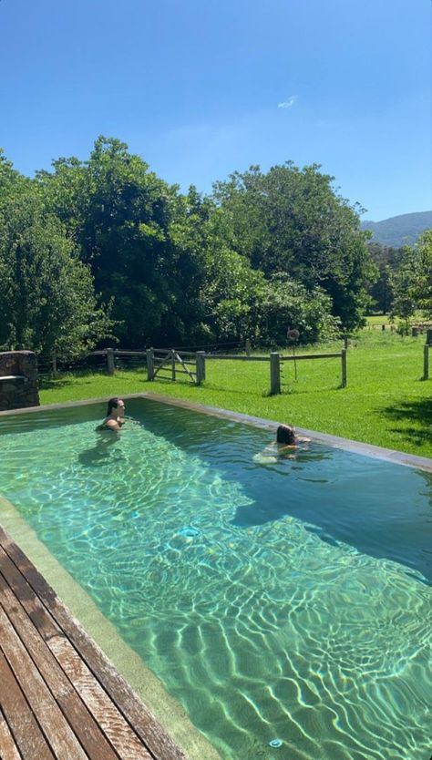 Pool On Farm, Farm With Pool, Cottage Core Pool, Country House With Pool, Cottagecore Pool, Country House Backyard, Farm Pool, Country Pool, Country Backyards