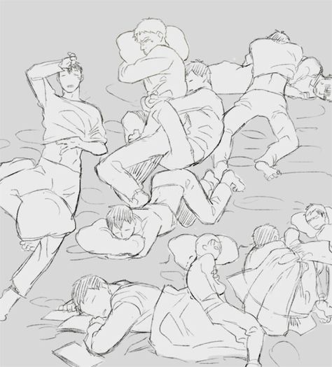 Bert's Sleeping Positions // Reiner x Bertholdt Sleeping Pose, Sleeping Drawing, Couple Poses Reference, Body Reference Poses, Juice Recipe, Drawing Expressions, Drawing Refs, Human Poses Reference, Sleeping Positions