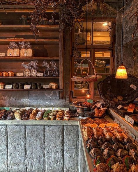 Old Bakery Interior, Witchy Bakery Aesthetic, Witch Bakery Aesthetic, English Bakery, Techno Witch, Witch Coffee Shop, Fat Witch, Red Donut, Bakery Shop Interior