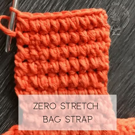 This no stretch crochet bag strap has virtually ZERO stretch and very easy to work up - even for beginners. Work it directly into the bag -no hardware needed. Crocheted Straps For Purses, No Stretch Crochet Stitch, Crochet Sturdy Bag Strap, Crochet Non Stretch Bag Handles, Crocheted Bag Straps, Bag Strap Crochet Pattern, Sturdy Crochet Strap, Crochet Non Stretch Strap, Crochet No Stretch Bag Strap