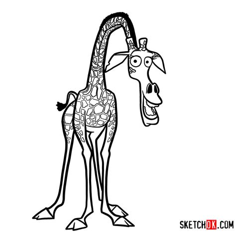 HOW TO DRAW MELMAN Madagascar Drawing, Madagascar Characters, Madagascar Animals, Madagascar Flag, Zebra Drawing, Giraffe Coloring Pages, Preschool Tracing, Character Drawings, Penguins Of Madagascar