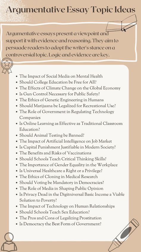 Argumentative essays advocate a viewpoint with evidence and reasoning, aiming to persuade readers on controversial topics. #ArgumentativeEssay #Persuasion #Debate #Logic #Evidence #Controversy 📌 Please Comment, Like, or Re-Pin for later 😍💞 argument essay topics, essay on technology, best research paper topics 🚄 How content writing can help you to grow your business? Argumentative Writing Anchor Chart, Argumentative Essay Examples, Writing Anchor Chart, College Essay Tips, Essays Examples, Essay English, College Research, Essay Plan, Argumentative Essay Topics