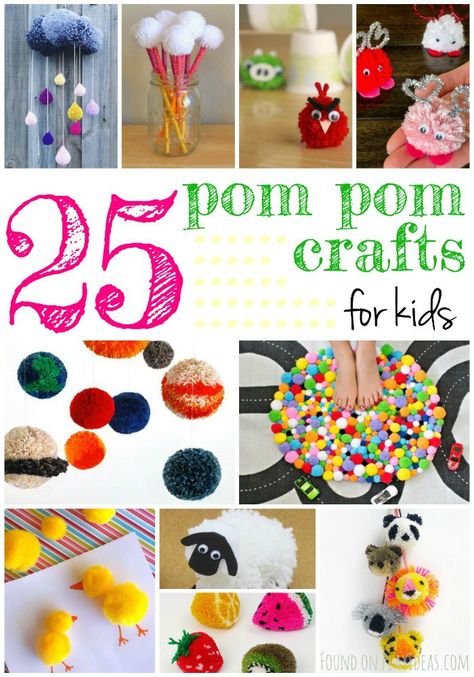 Pom Pom Crafts Pinnable Pom Pom Crafts For Kids, Dayhome Activities, Sport Themed Crafts, Scratch Book, Yarn Box, Pom Crafts, Blog Image, Fish Extender, How To Make A Pom Pom