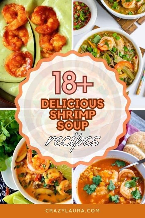 List of Delicious Shrimp Soup Recipes That Are Easy To Make #ShrimpSoup #Recipes #Seafood Shrimp Bisque Recipe, Shrimp And Corn Soup, Easy Vegetarian Breakfast, Soba Noodles Soup, Shrimp Soup Recipes, Shrimp And Sausage Gumbo, Sausage Gumbo, Bisque Recipe, Shrimp Soup