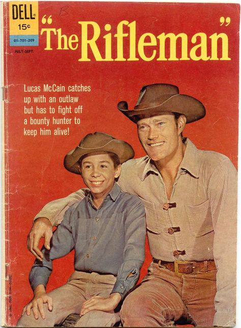 The Rifleman 12 (Dell Comics / Western Publishing) Chuck Connors, Johnny Crawford, Dell Comic, The Rifleman, High Chaparral, Perry Mason, Western Comics, The Brady Bunch, Brady Bunch