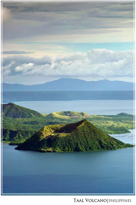 Smallest Volcano in the World, Taal Volcano found in Tagaytay, Philippines, Enjoy beautiful views and cool climate in tropical country. Tagaytay Philippines, Taal Volcano, Tropical Countries, Bataan, Tagaytay, Baguio, Bohol, Philippines Travel, Boracay