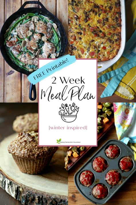 Nourishing 2 Week Meal Plan {Winter Inspired Part 1} - Raising Generation Nourished Food Exchange Meal Plan, Waldorf Meal Plan, Raising Generation Nourished, Quick Nourishing Meals, Wapf Meal Plan, Winter Meal Plan Families, Ancestral Meal Plan, Nutrient Dense Meal Plan, Nourishing Traditions Meal Plan