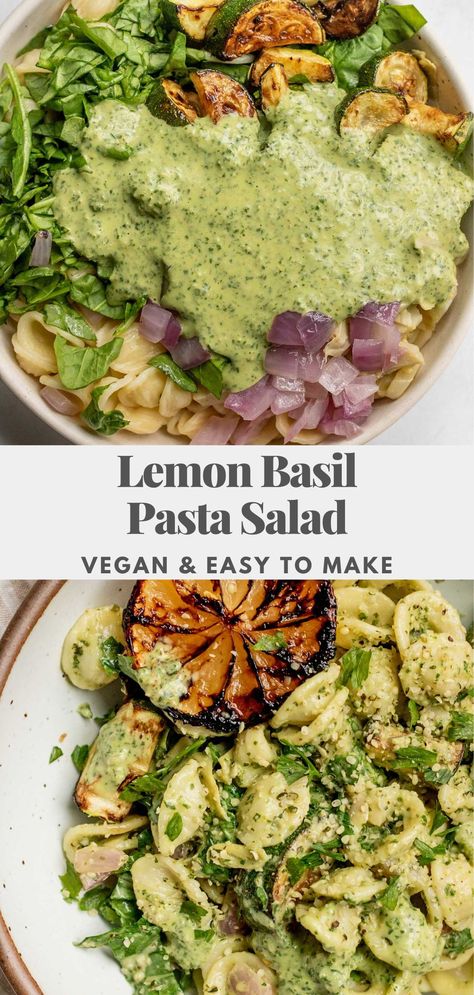 Vegan Creamy Pasta Salad, Salad Recipes No Cheese, Vegetarian Linguine Recipes, Yummy Plant Based Recipes, Refreshing Pasta Recipes, Summer Vegitaren Recipes Dinner, Light And Fresh Meals, Nutritious Pasta Recipes, Tea Party Pasta Salad