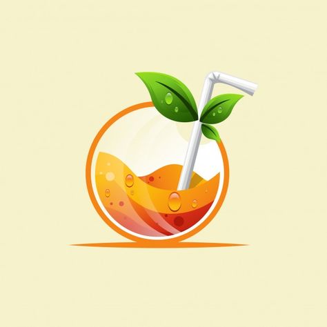 Orange fresh drink logo design | Premium Vector #Freepik #vector #logo #water #design #leaf Drinking Logo Design, Drink Logo Design, Logo Drink, Fresh Logo Design, Juice Bar Design, Fruit Logo Design, Juice Logo, Drink Logo, Fresh Drink