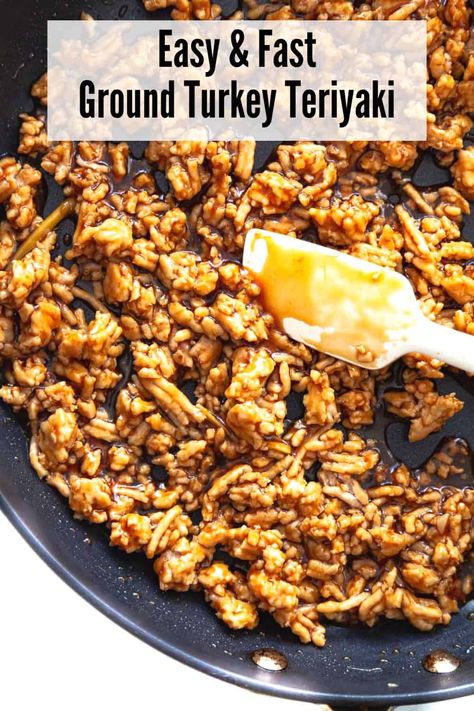 Ground Teriyaki Turkey, Asian Ground Turkey Bowl, Ground Turkey Teriyaki, Teriyaki Ground Turkey Rice Bowl, Healthy Teriyaki Turkey Rice Bowl, Teriyaki Rice, Teriyaki Bowl, Homemade Teriyaki Sauce, Low Sodium Soy Sauce