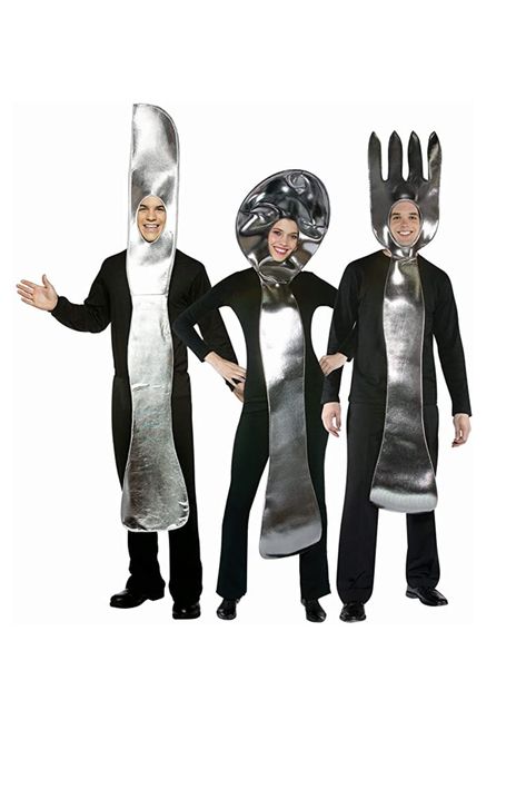 Costumes For Three People, 3 People Costumes, Holloween Costumes, Silver Knife, Trio Costumes, Friend Costumes, Matching Halloween Costumes, Best Friend Halloween Costumes, Zestaw Ikon