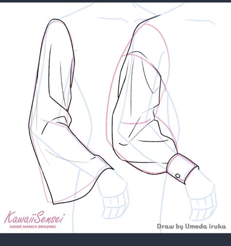 Sleeves Drawing, Draw Outfits, Drawing Tuts, Baggy Sleeves, Art Anatomy, Seni Dan Kraf, Doodle Ideas, Painting For Beginners, Sketches Tutorial