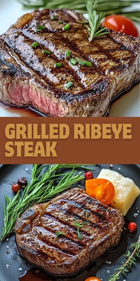 Learn how to grill the perfect ribeye steak every time with this easy recipe! 🍖 Whether you're grilling on a BBQ or using a stovetop, this recipe will help you achieve a juicy, tender ribeye with the perfect sear. 🔥 Ideal for steak lovers and anyone looking to impress at dinner, this recipe is a must-try. Serve with your favorite sides and enjoy a restaurant-quality meal at home! #GrilledSteak #RibeyeSteak #SteakLovers #BBQSteak #SteakRecipe #EasyGrilledRecipes #DinnerIdeas 🍽️🥩 Grilled Ribeye Steak Recipes, Perfect Ribeye Steak, Ribeye Steak Recipe, Boneless Ribeye Steak, Creative Dinner Ideas, Asian Steak Bites, Cooking Ribeye Steak, Asian Steak, Grilled Ribeye Steak