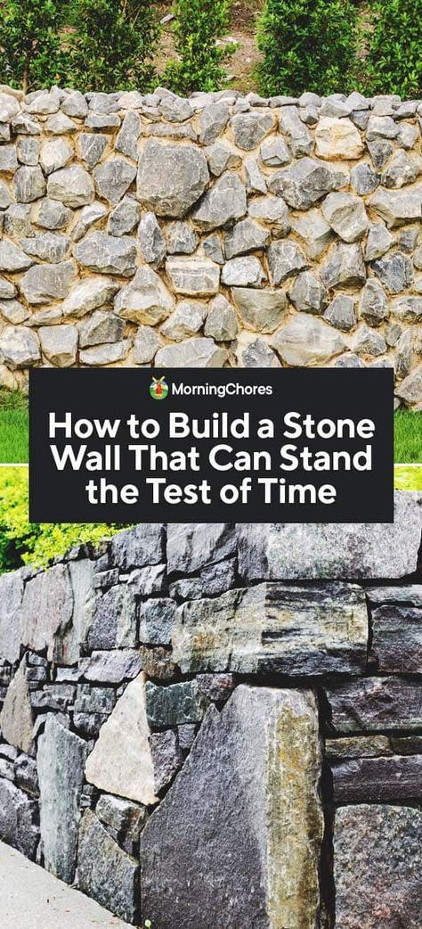 Building A Stone Wall Garden, Rock Wall Patio Ideas, How To Build A Stone Wall, Dry Stone Wall Garden Landscape Design, Stone Wall Walkway, Diy Stone Wall Garden, Building Stone Walls, Garden Stone Wall Ideas, Stone Wall Ideas Outdoor