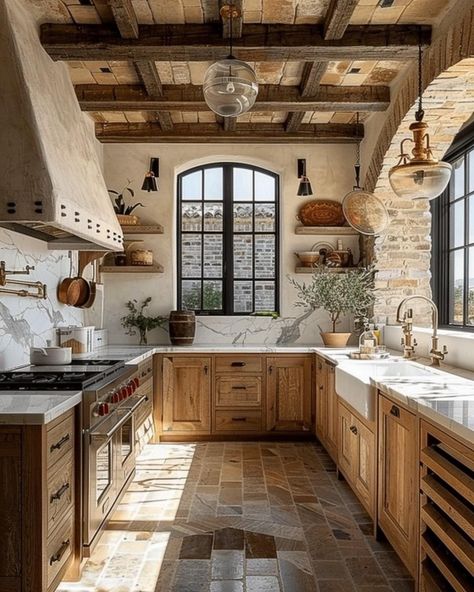 Italian Farmhouse Kitchen, Barndo Kitchen, French Kitchens, Timeless Kitchen Design, Timeless Kitchen, New House - Kitchen, Rustic Kitchen Design, Farmhouse Kitchen Design, Kitchen Cabinets Makeover