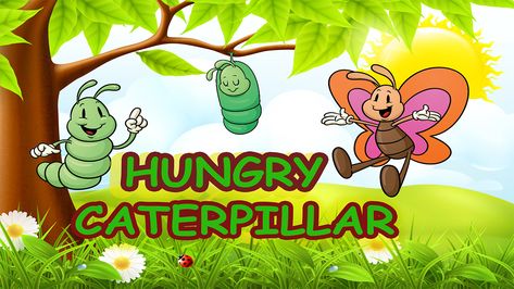 Hungry Caterpillar is a fun spring activity song where children play along as they learn about the metamorphosis of the caterpillar to a butterfly. Spring Songs For Kids, Caterpillar Puppet, Caterpillar Song, Bug Songs, Spring Songs, Butterfly Song, Primary Playground, Colors Song, Caterpillar Butterfly