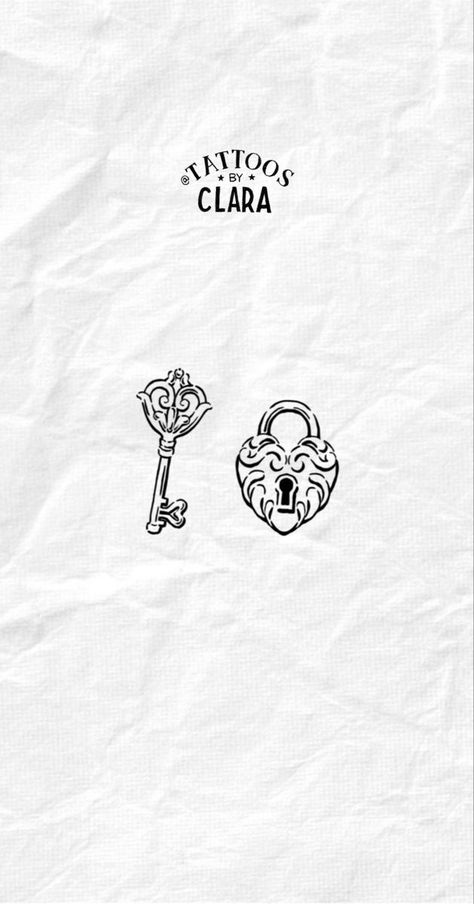 Lock And Heart Tattoo, Key And Locket Tattoo, Heart Locket Tattoo Design, Heart Key Tattoo Designs, Fineline Flash, Vintage Key Tattoos, Heart Lock Tattoo, Lock Key Tattoos, Lock And Key Tattoo