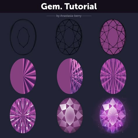 Bow Poses, Draw Gems, Gem Tutorial, Gem Drawing, Color Palette Challenge, Procreate Ipad Art, Body Base Drawing, Digital Art Beginner, Sketches Tutorial