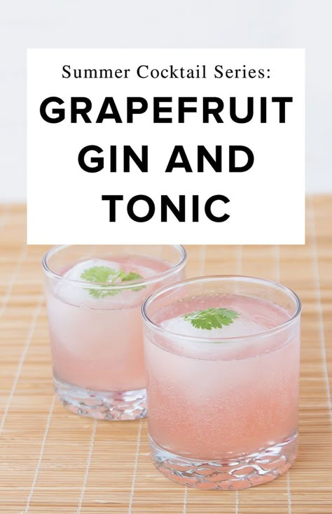 Mix up the drink you deserve with a batch or two of these mouth-watering Grapefruit G&Ts. Give it a try this weekend, then thank us later. Grapefruit Gin And Tonic, Tonic Cocktails, Grapefruit Cocktail, Gin Cocktail Recipes, Gin Drinks, Boozy Drinks, Drink Drank Drunk, Fancy Drinks, Summer Cocktail