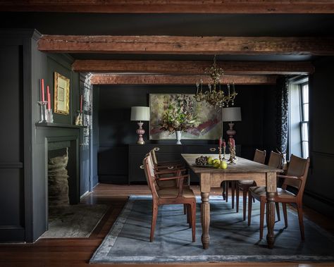 Should small rooms be painted in light or dark colors? | Small Dark Painted Rooms, Small Dark Dining Room Ideas, Low Light Paint Colors Dark Rooms, Dark Paint In Small Spaces, Dark Paint For Basement, Gothic Paint Colors Dark Walls, Dark Paint Colors, Choosing Paint, Best Paint Colors