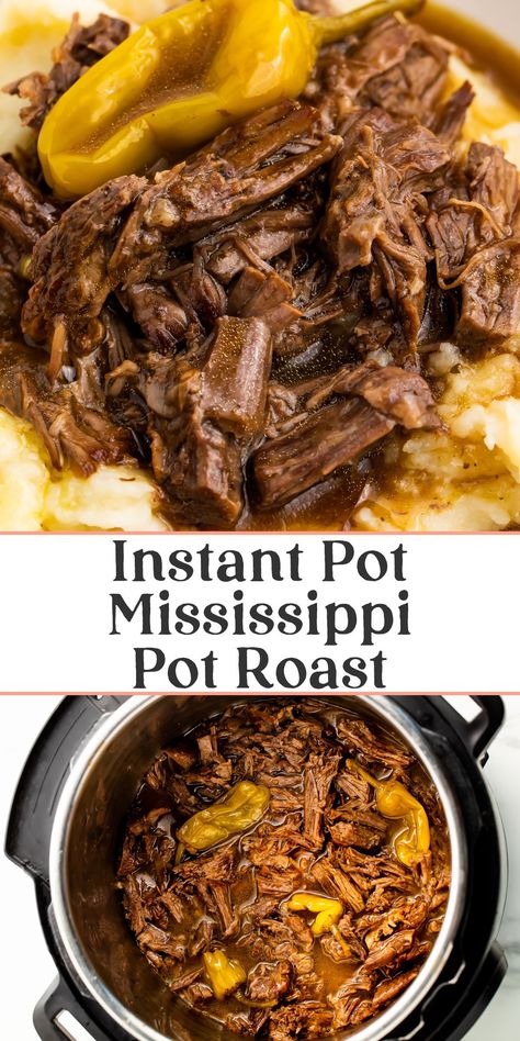 Mississippi Pot Roast Instant Pot, Instant Pot Mississippi Roast, Instant Pot Mississippi Pot Roast, Pot Roast Instant Pot, Roast Instant Pot, Tender Chuck Roast, Pickled Pepperoncini, Tender Pot Roast, Instant Pot Pot Roast