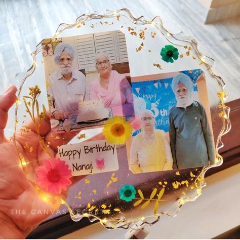 Frames Gift Ideas, Resin Photo, Photo Frames, Resin Art, Photo Frame, Happy Birthday, Gift Ideas, Canvas, Frame