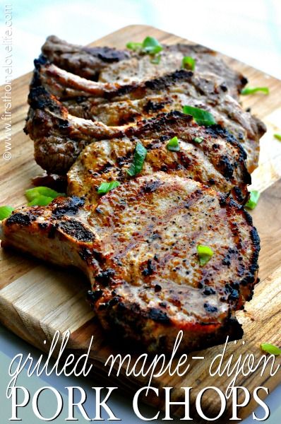 Dijon Pork Chops, Steak Ideas, Grilling Steak, Gourmet Burger, Grilled Pork Chops, Summer Grilling, Bbq Ribs, Grill Recipes, Grilled Pork