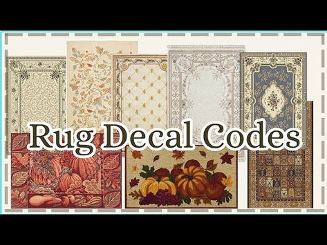 Rug Decal Codes, Rug Decal, Bloxburg Rug Decals, Bloxburg Rug, Decal Codes For Bloxburg, Codes For Bloxburg, Bloxburg Decals, Decal Codes, Rug Designs