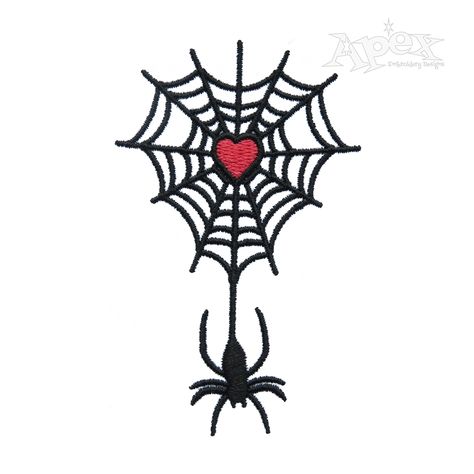 Spider Web Heart Embroidery Design Heart Spider Web, Spider Web Drawing, Heart Spider, Web Heart, Spider Web Tattoo, Web Tattoo, Halloween Embroidery Designs, Face Ideas, Heart Embroidery