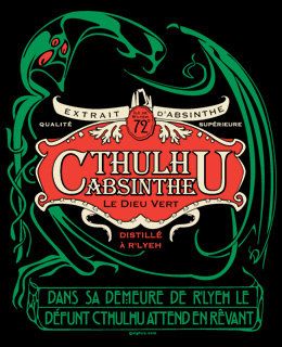 Green Fairy Absinthe, Absinthe Art, Lovecraft Cthulhu, Alcoholic Beverage, Hp Lovecraft, Cthulhu Mythos, Green Fairy, Cosmic Horror, Call Of Cthulhu