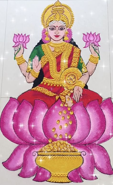 Lakshmiji Rangoli Design, Laxmi Pujan Rangoli Design Simple Latest, Laxmiji Rangoli Designs, Laxmi Mata Rangoli Designs, Laxmi Ji Rangoli, Laxmi Ji Rangoli Designs, Mahalaxmi Rangoli Design, Laxmi Mata Rangoli, Laxmipujan Rangoli