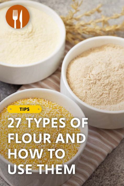 The vast number of options can make it hard to figure out which flour to use, especially when recipes tell you to simply use "flour" and don't specify which one. That's why we're here to help! Different Types Of Flour, Graham Flour, Einkorn Flour, Flour Substitute, Sorghum Flour, Flour Alternatives, Potato Flour, Glutinous Rice Flour, Types Of Flour