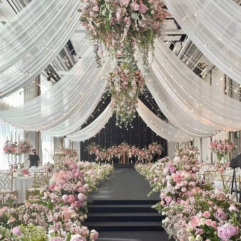 Wedding Decoration Ceiling Veil Wedding Arch Decoration Artificial Flower Wedding Supplies Ceiling Veil https://m.alibaba.com/product/1600546156264/Wedding-Decoration-Ceiling-Veil-Wedding-Arch.html?__sceneInfo={"cacheTime":"1800000","type":"appDetailShare"} Indoor Wedding Reception Decorations Ceiling Draping, Wedding Ceiling Draping, Ceiling Draping Wedding, Draping Backdrop, Reception Ceiling, Backdrop Inspiration, Wedding Walkway, Wedding Drapery, Nikah Decor