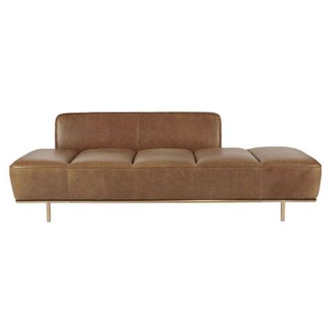 cb2-Lawndale-Leather-Day-Bed Cognac Leather Sofa, Red Home Accessories, Leather Daybed, Cozy Afternoon, Modern Sleeper Sofa, Sofa Inspiration, Best Home Design, Day Beds, Sleeper Sofas